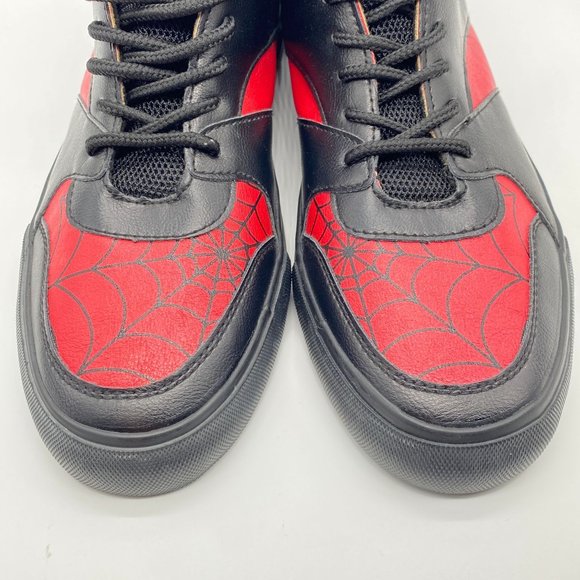 MARVEL SPIDER-MAN BLACK & RED SNEAKERS SIZE 8 - Picture 7 of 9